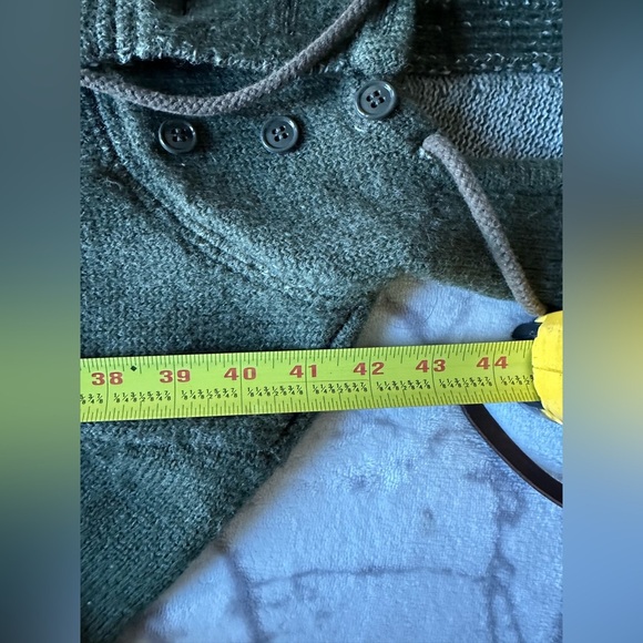 VTG Polo Jeans Co. Ralph Lauren Coat Small Wool Blend Hooded, Y2K, Olive Green - Picture 11 of 13